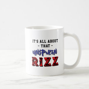 Caneca De Café Tudo se resume àquela gíria Rizz não dita Vermelho