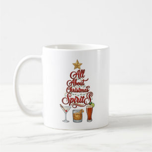 Caneca De Café Tudo Sobre Espíritos de Natal Coquetéis Whisky Est