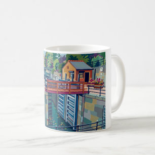 Caneca De Café Tuel Lane Lock Sowerby Bridge Yorkshire Arte do Ca