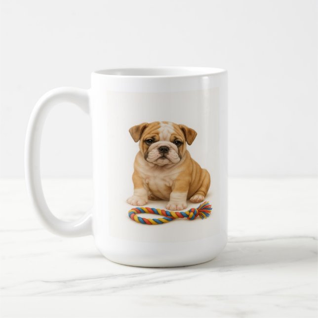 Caneca De Café Tug Life - Bulldog Pup with Attitude (Esquerda)