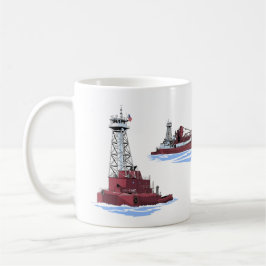 Caneca De Café Tug Olive L. Moore e barge Lewis J. Kuber (K&K)