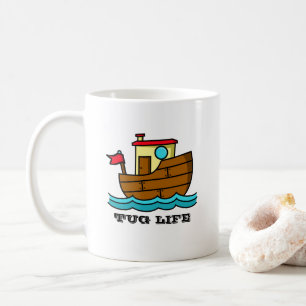 Caneca De Café Tugboat personalizado para animação Tug Life