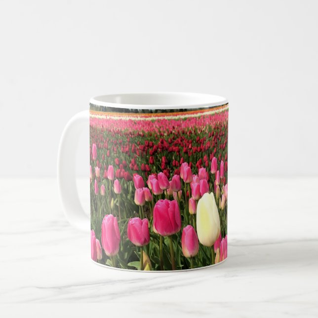 Caneca De Café Tulip Fazenda em Oregon (Frente Esquerda)