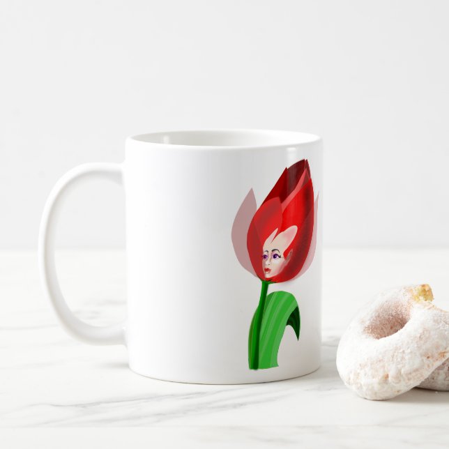 Caneca De Café Tulip Girl Coffee Mug (Com Donut)
