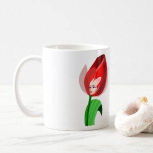 Caneca De Café Tulip Girl Coffee Mug - Pintura