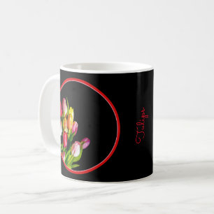 Caneca De Café Tulip Painting - Original Flower Art