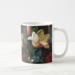 Caneca De Café Tulipa de Jardim Antiga em Flor, Flores Vitorianas