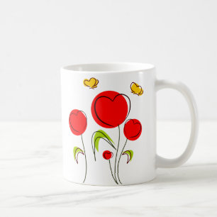 Caneca De Café Tulipas do Coração