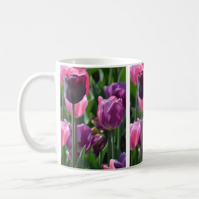 Caneca De Café Tulipas do Springtime (Esquerda)
