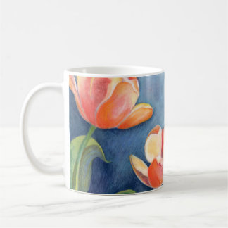 Caneca De Café Tulipas e borboleta de monarca