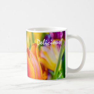 Caneca De Café Tulipas Encantando Personalizáveis