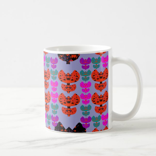 Caneca De Café Túlipas Estrelas (Direita)