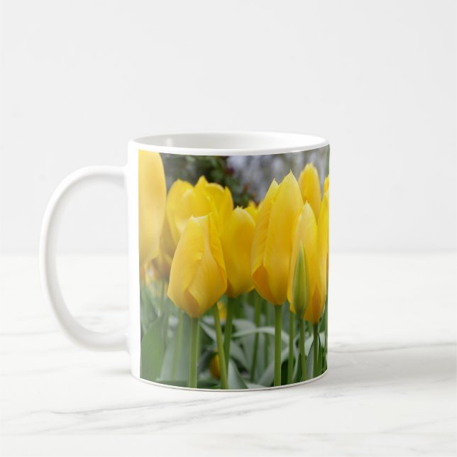 Caneca De Café Tulipas primavera amarelas (Esquerda)