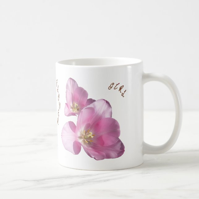 Caneca De Café Tulipas Rosa Solarengas Flores (Direita)