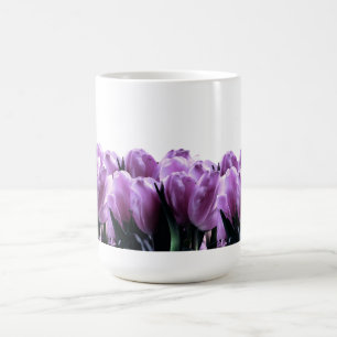 Caneca De Café Tulipas Roxas