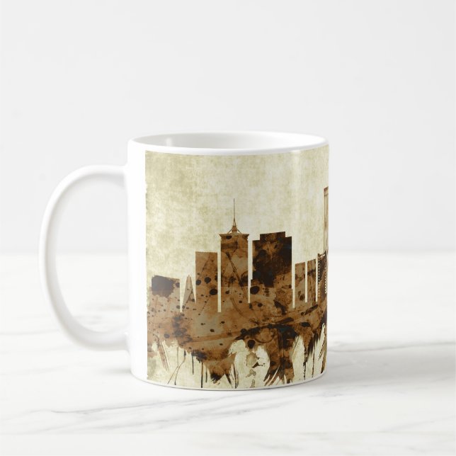 Caneca De Café Tulsa Oklahoma Cityscape (Esquerda)