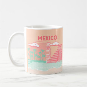 Caneca De Café Tulum, México, Viagem Art