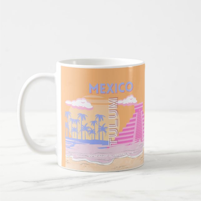 Caneca De Café Tulum, Viagem, Arte, Pré-Disquete (Esquerda)