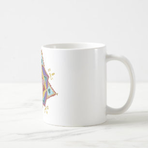 Caneca De Café Tumba branca Dourada floral de desenho rosa de man