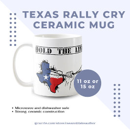Caneca De Café Tumba Cerâmica do Texas Rally Cry