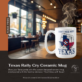 Caneca De Café Tumba Cerâmica do Texas Rally Cry