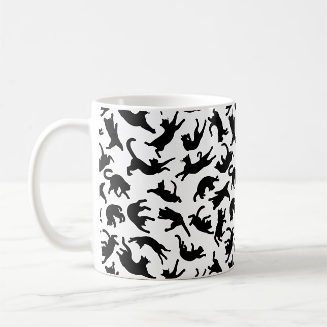 Caneca De Café Tumbindo de Gatos (Esquerda)