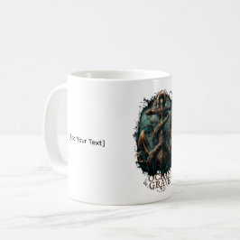Caneca De Café Túmulo do Oceano Kraken Âncora Fantasia Sombria