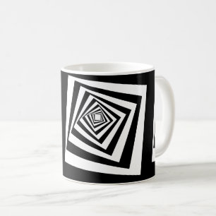 Caneca De Café Túnel em movimento de ilusão óptica hipnótica