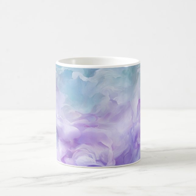 Caneca De Café Turbilhão de nuvens azul e roxa (Centro)