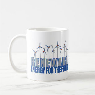 Caneca De Café Turbinas das energias eólicas