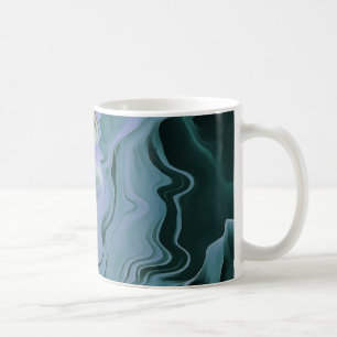 Caneca De Café Turbulência Azul - Arte Abstrato