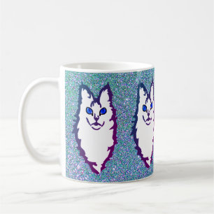 Caneca De Café Turco - Gato de Angora Azul
