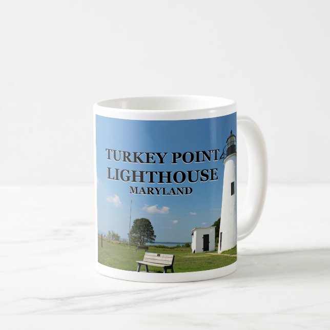 Caneca De Café Turco Point Lighthouse, Maryland Mug (Frente Esquerda)