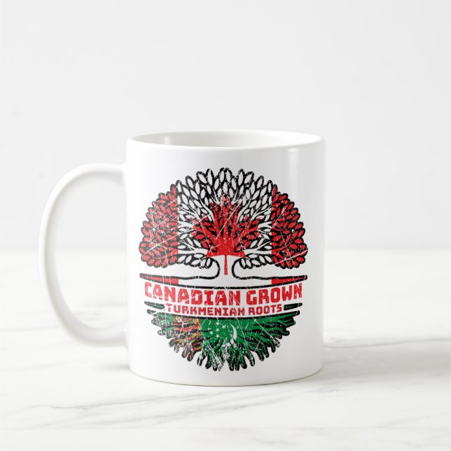 Caneca De Café Turcomenistão Turcomenistão Canadá Raízes de Árvor (Esquerda)