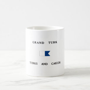 Caneca De Café Turcos grandes do turco e bandeira alfa do