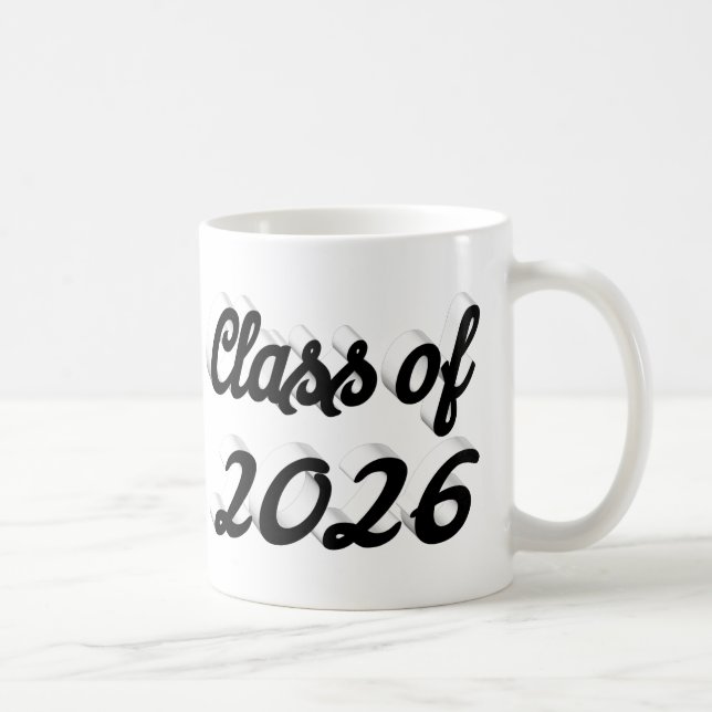 Caneca De Café Turma de 2026 script preto graduação (Direita)