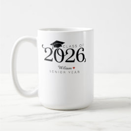 Caneca De Café Turma de 2026 Último Ano Formatura Nome Personaliz