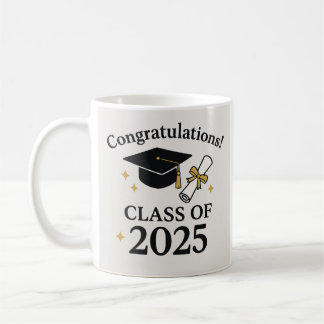 Caneca De Café Turma de Graduados de 2025 – Graduados da Escola