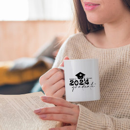 Caneca De Café Turma de Graduados Personalizada de 2024 