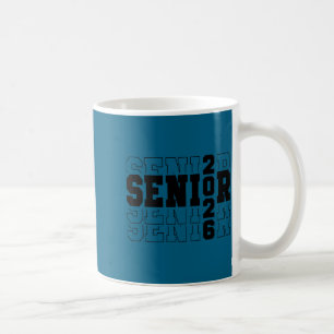 Caneca De Café Turma sênior de formatura de texto da universidade