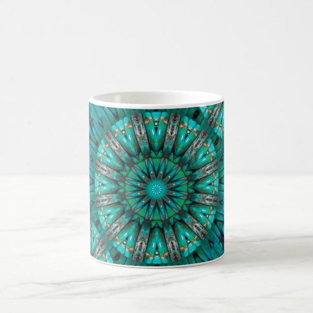 Caneca De Café Turquesa Art 1-2, Opções (Centro)
