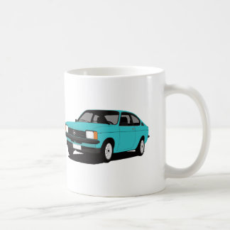 Caneca De Café Turquesa Opel Kadett C Coupé - duas imagens