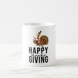 Caneca De Café Turquia Ação de Graças Café Mug - Queda Festiva