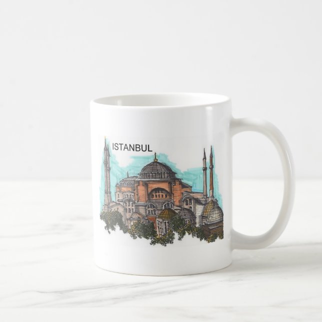 Caneca De Café Turquia Istambul Hagia Sophia (por St.K) (Direita)