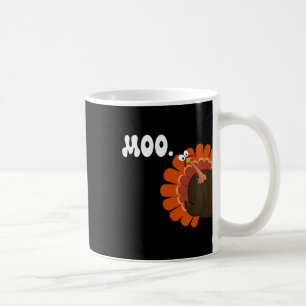 Caneca De Café Turquia Moo Engraçado Ação de Graças Turquia Falso