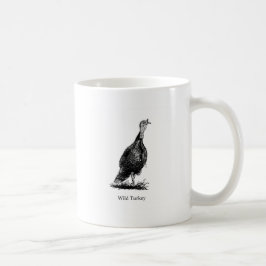 Caneca De Café Turquia selvagem (linha arte)