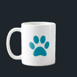 Caneca De Café "Turquoise Paw Print"<br><div class="desc">Apresentando a caneca "Turquoise Paw Print" - uma maneira charmosa e na moda para celebrar seu amor por amigos peludos! Esta caneca branca e nítida de cerâmica é adornada com uma bela e detalhada pata de cão turquesa, fazer-a o acessório perfeito para amantes de animais de estimação. A estampagem vibrante...</div>