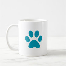 "Turquoise Paw Print"