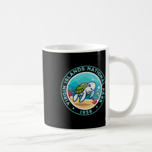 Caneca De Café Turtle Caminhando No Parque Nacional Das Ilhas Vir