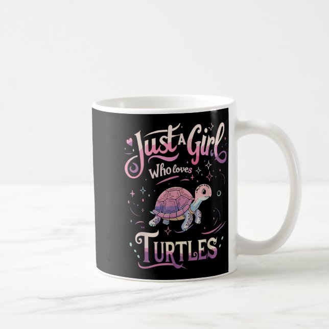Caneca De Café Turtle Cute Girl Men Women S  (Direita)